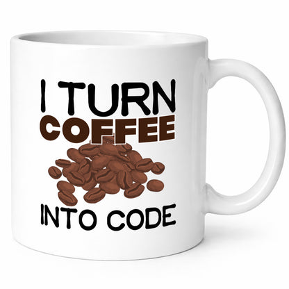 Coffee into Code | Informatiker Tasse Informatik Geschenkidee Humor