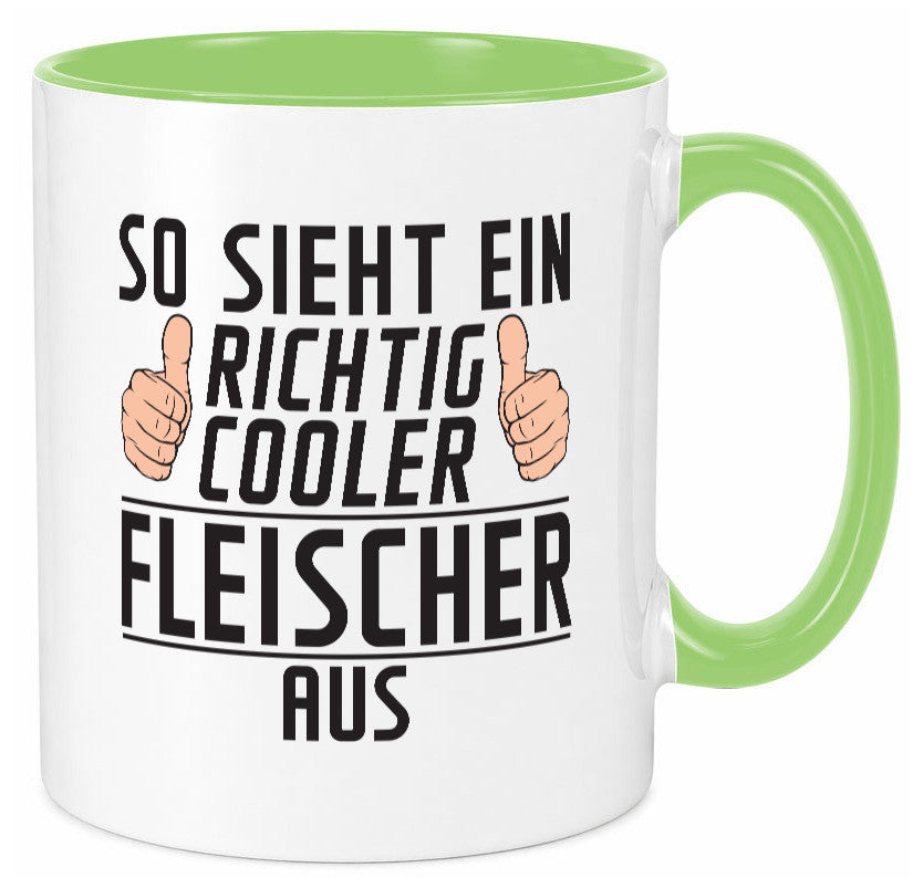 Richtig Cooler Fleischer | Schlachterei lustig Humor Geschenkidee Geschenk Tasse