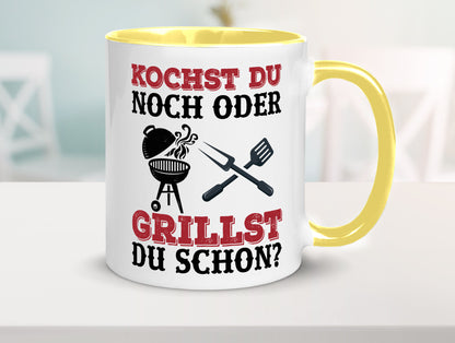Grillst du schon? | Spruch Tasse Grillen Männer Geschenkidee Humor