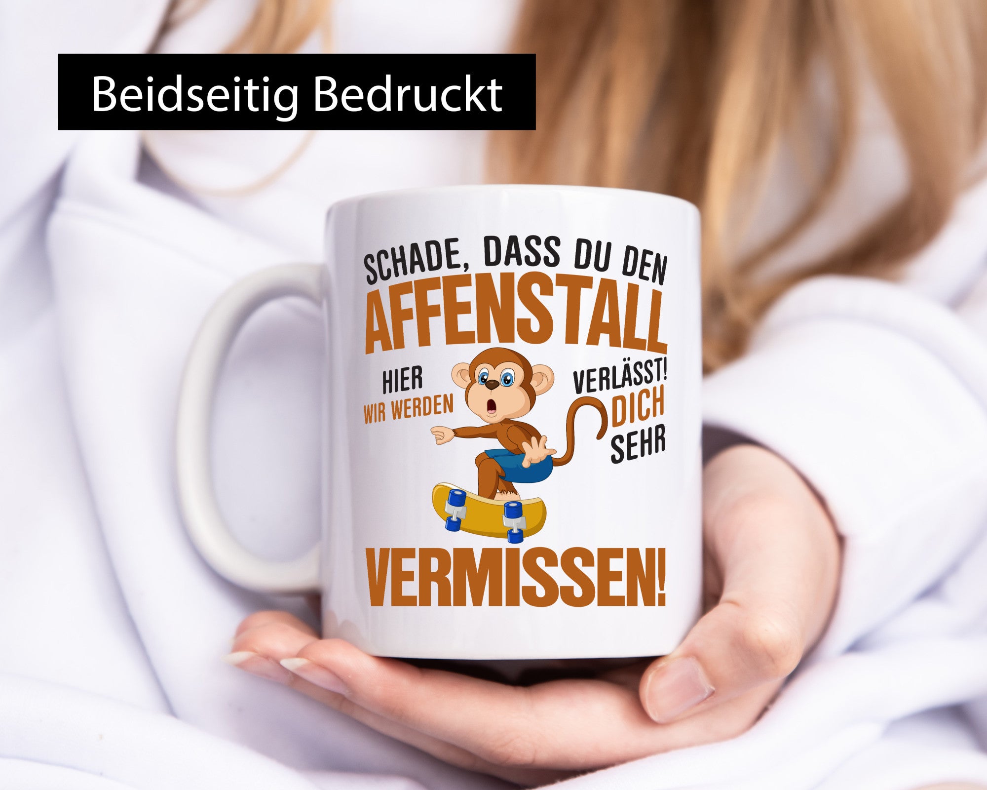 Glückwunsch zur Flucht | Affenstall Arbeitskollegen Affe Geschenk Arbeit