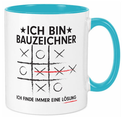 Lösung finden: Bauzeichner | Zeichner lustig Humor Geschenkidee Geschenk Tasse
