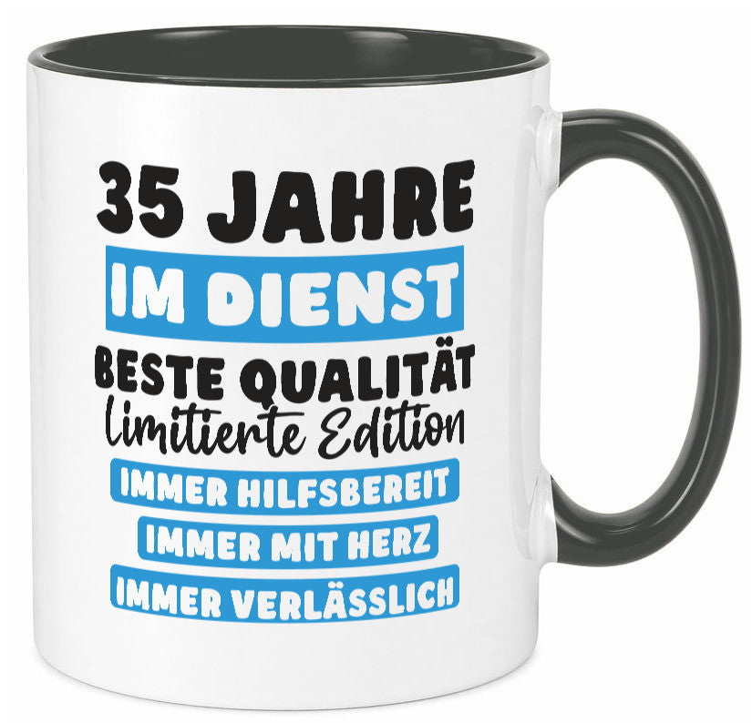 35 Jahre im Dienst | Jubiläum Arbeit v6 lustiger Spruch Geschenk Kollegen Büro