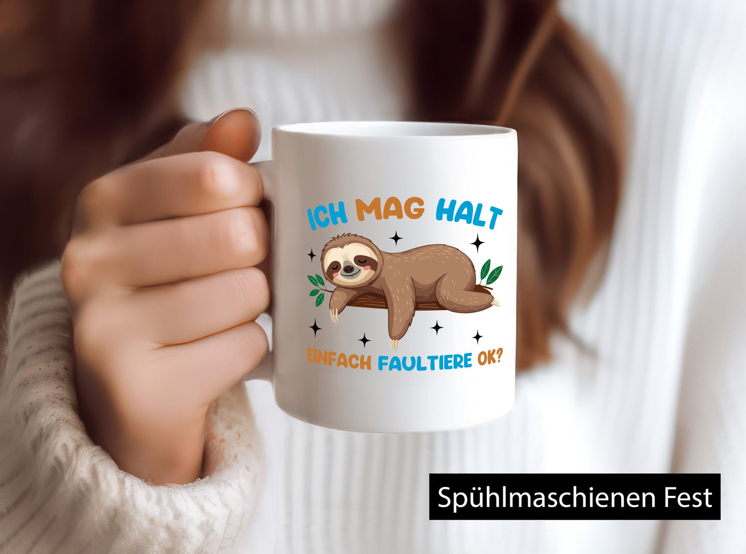 Ich mag halt einfach Faultiere ok? | Humor Tierliebhaber Geschenkidee Tasse