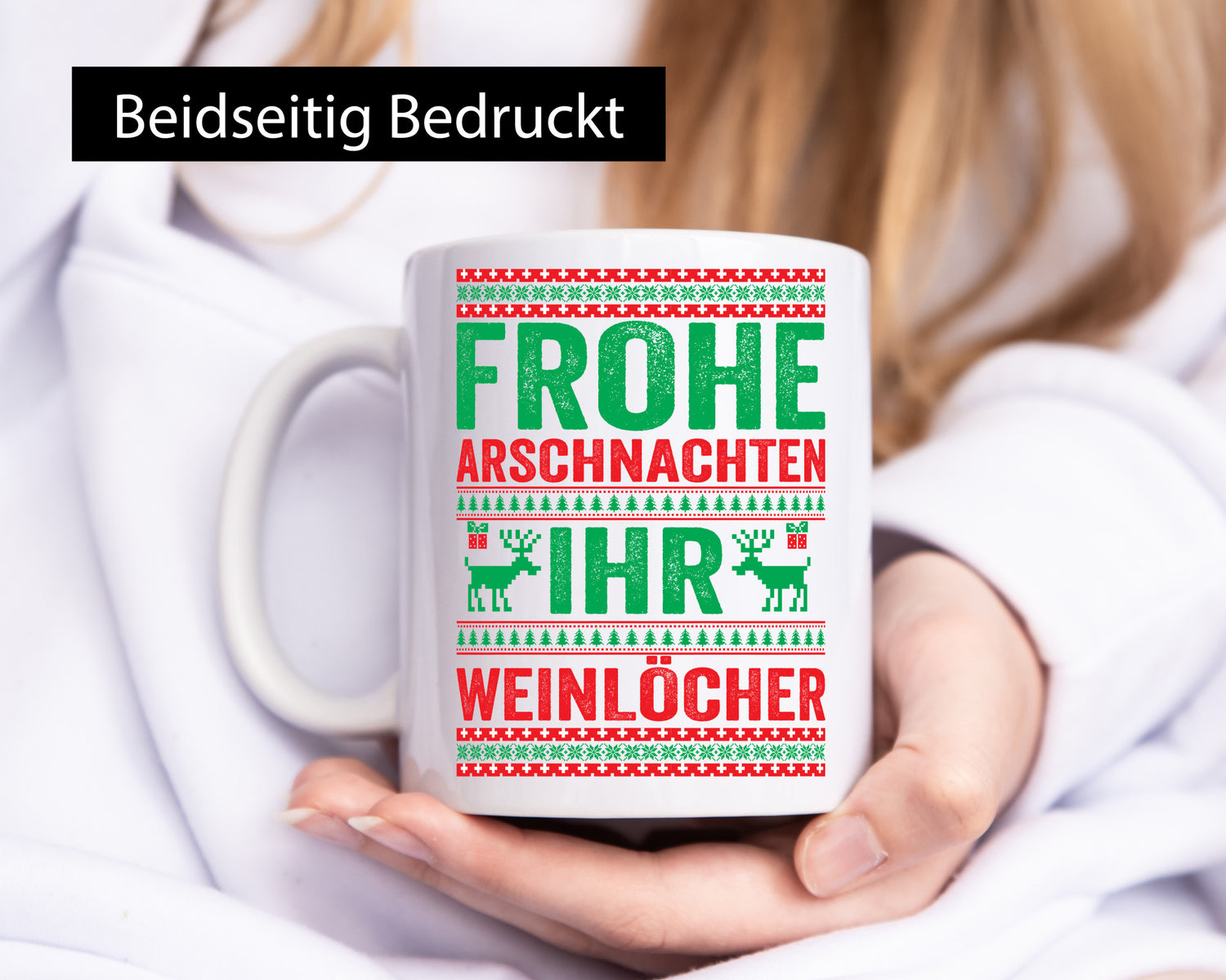 Frohe Arschnachten | Weinlöcher Ugly Christmas Humor Geschenkidee Tasse