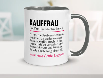 Kauffrau | Humor Spruch Definition Kauffrauen Geschenkidee Tasse