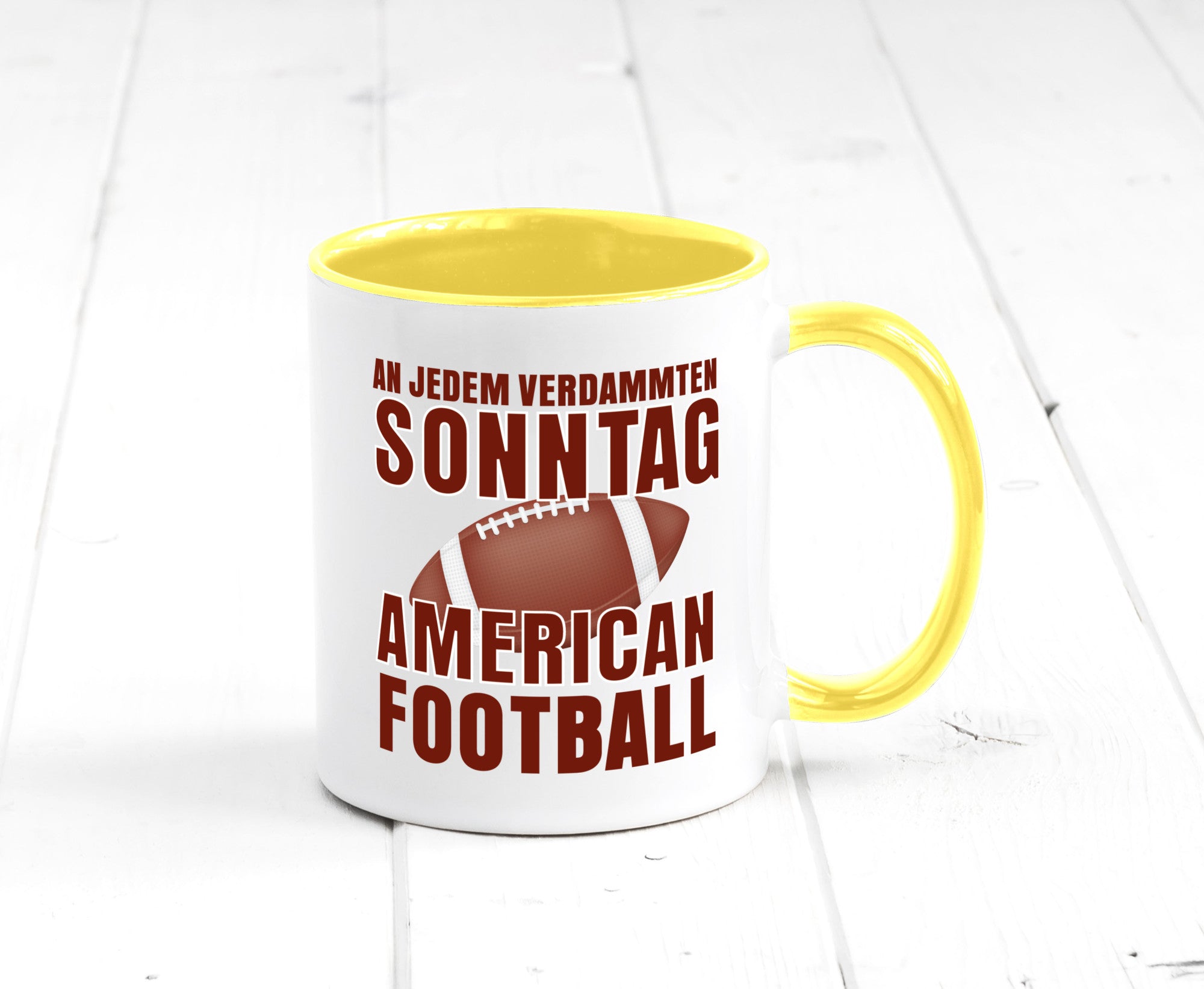 American Football | Sportfan Motiv jeden Sonntag Humor Geschenkidee Tasse