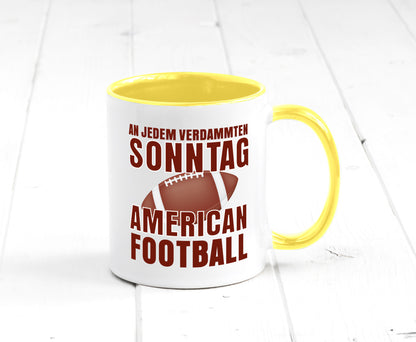 American Football | Sportfan Motiv jeden Sonntag Humor Geschenkidee Tasse