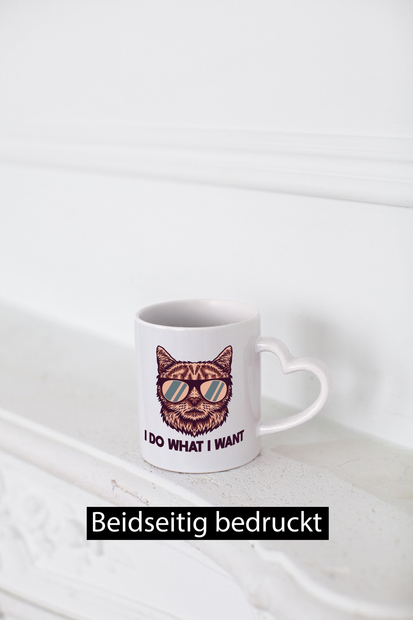 I do what want | Katze Brille Geschenkidee Tierliebhaber Humor Tasse