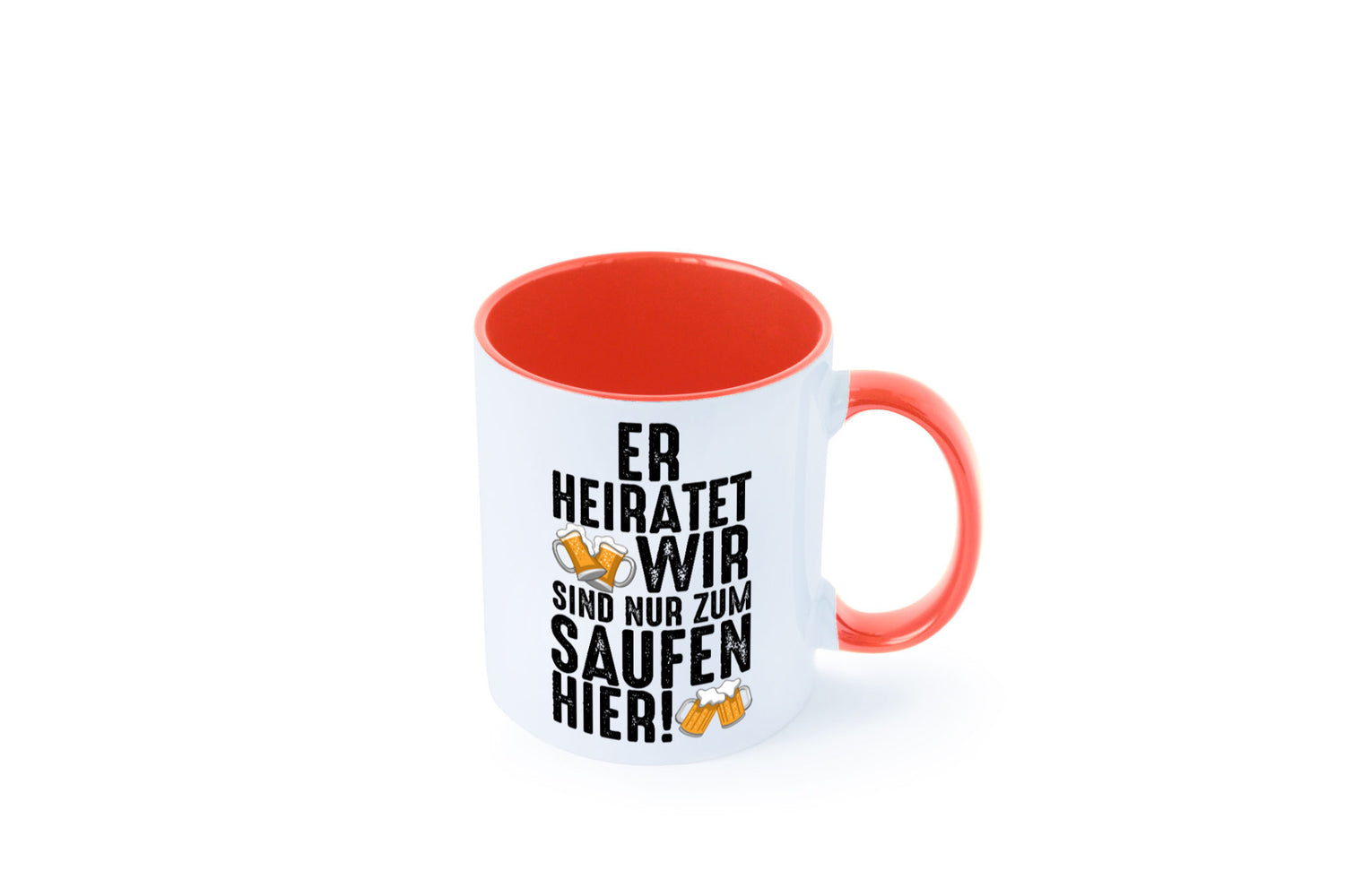 JGA | Er heiratet Junggesellenabschied Polterabend v2 lustiger Spruch Geschenk