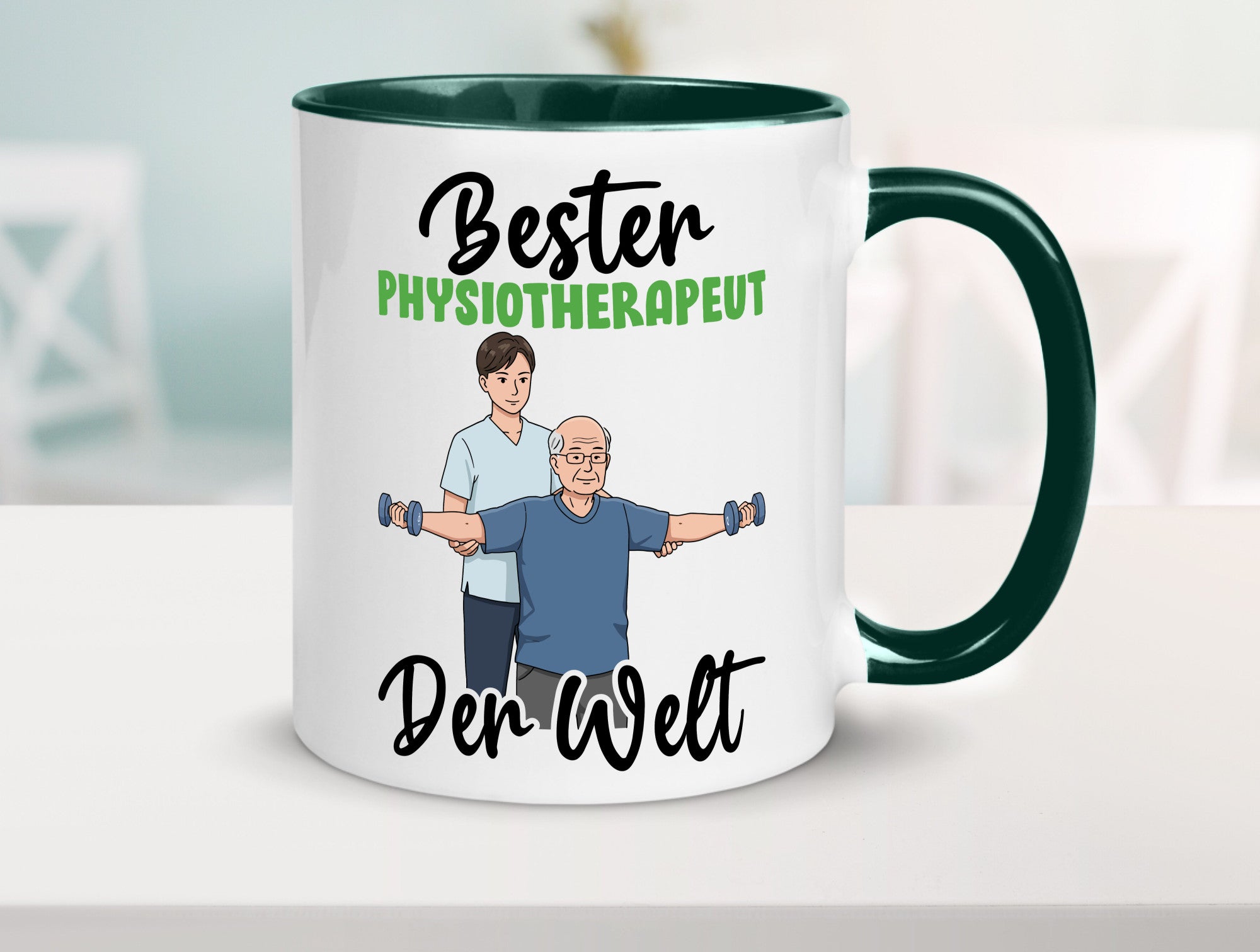 Bester Physiotherapeut v3 Geschenk Humor Geschenkidee lustiger Spruch Tasse