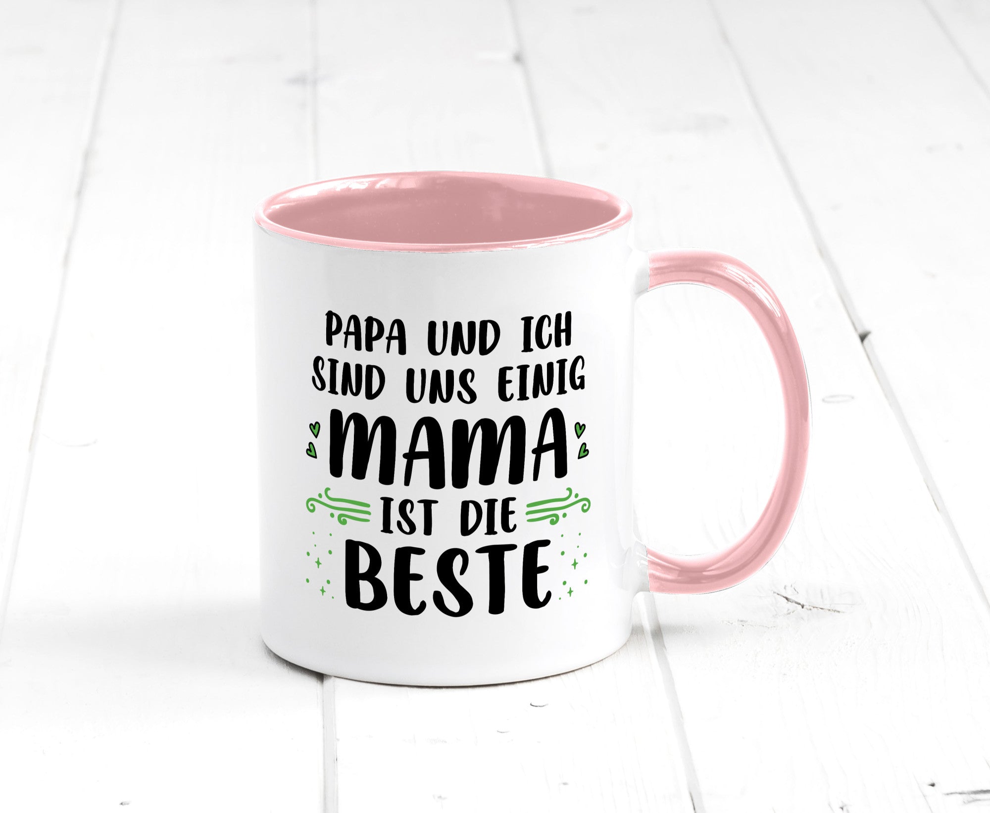 Papa und ich sind uns einige Mama ist die beste | Muttertag Geschenk Familie
