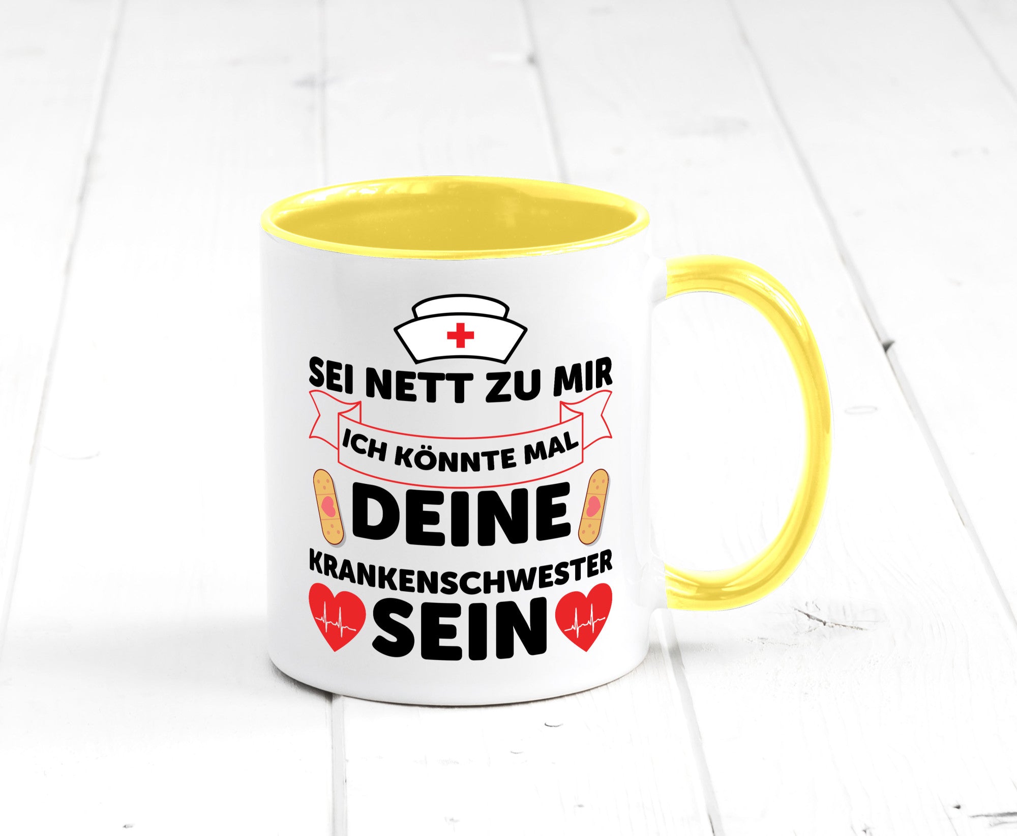 Ich könnte deine Krankenschwester sein | Pflegekraft Geschenkidee Humor Tasse