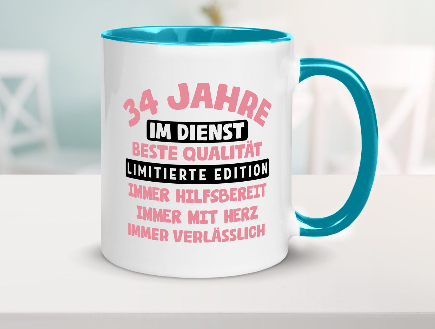 34 Jahre im Dienst | Jubiläum Arbeit v11 Geschenk Kollegen Büro lustiger Spruch