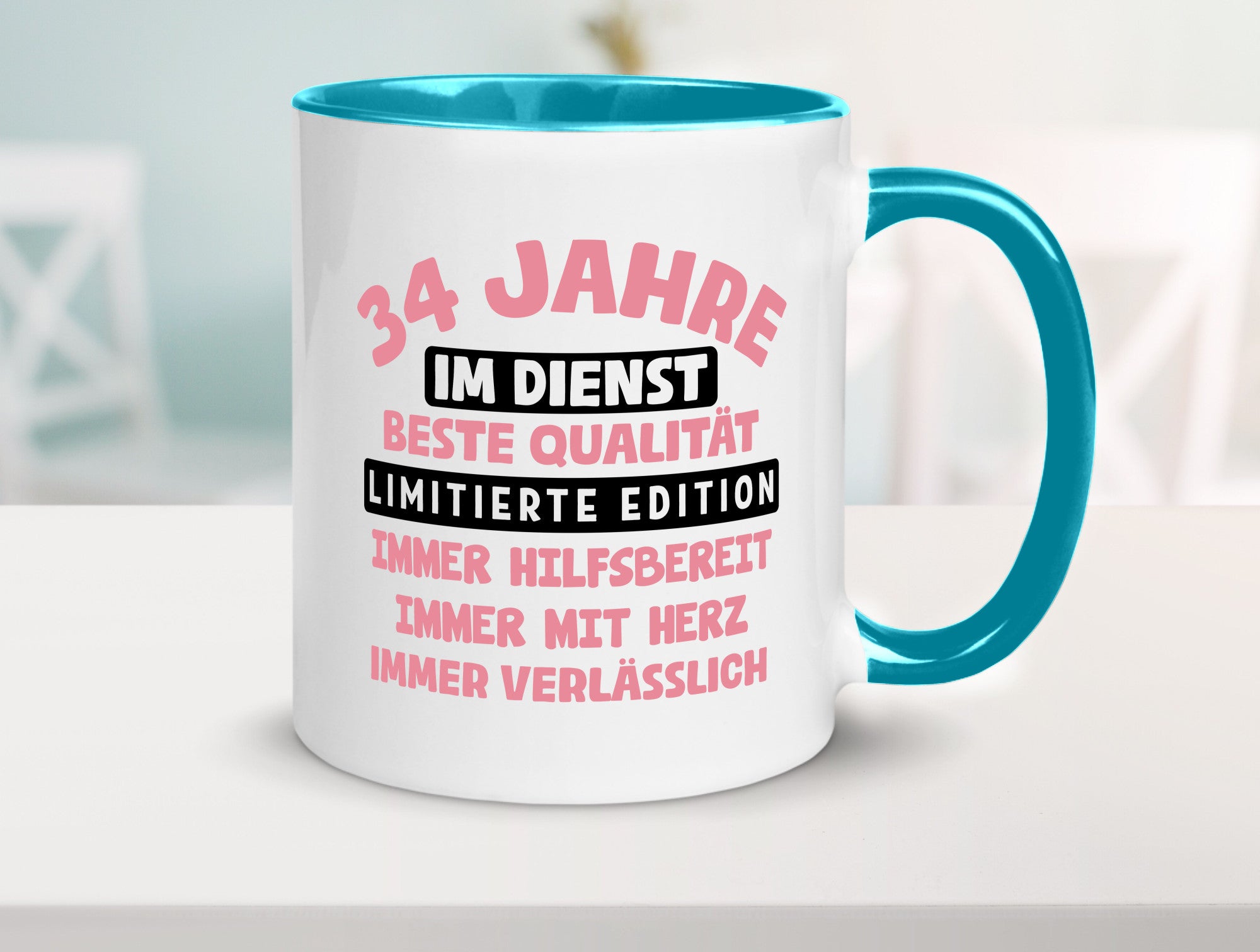34 Jahre im Dienst | Jubiläum Arbeit v11 Geschenk Kollegen Büro lustiger Spruch