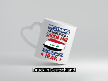 Irak | Urlaub Stimmen in meinem Kopf Traumland Geschenkidee Humor Tasse