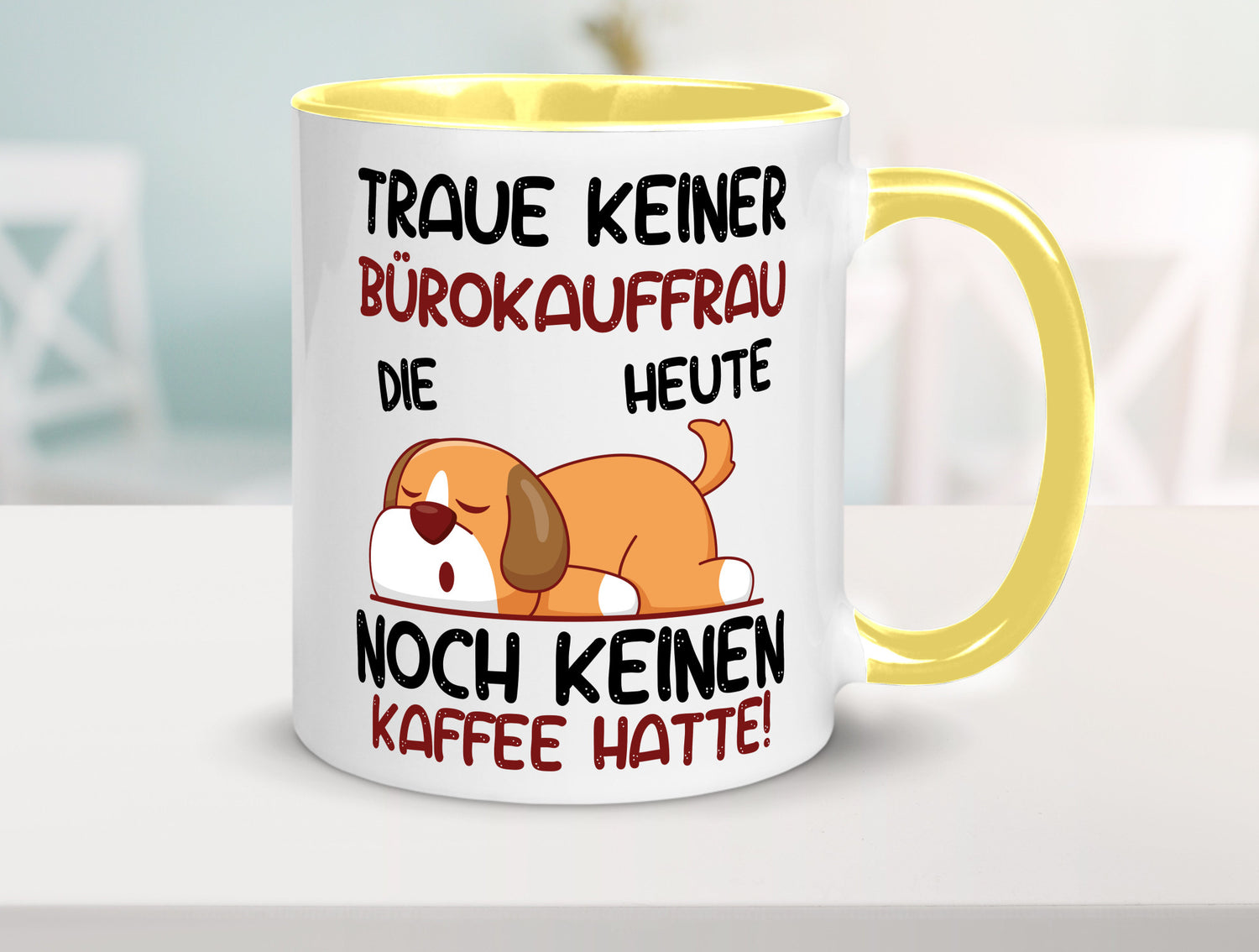 Traue keiner Bürokauffrau | Kauffrau lustig Arbeit Kollegen Büro Geschenk Tasse