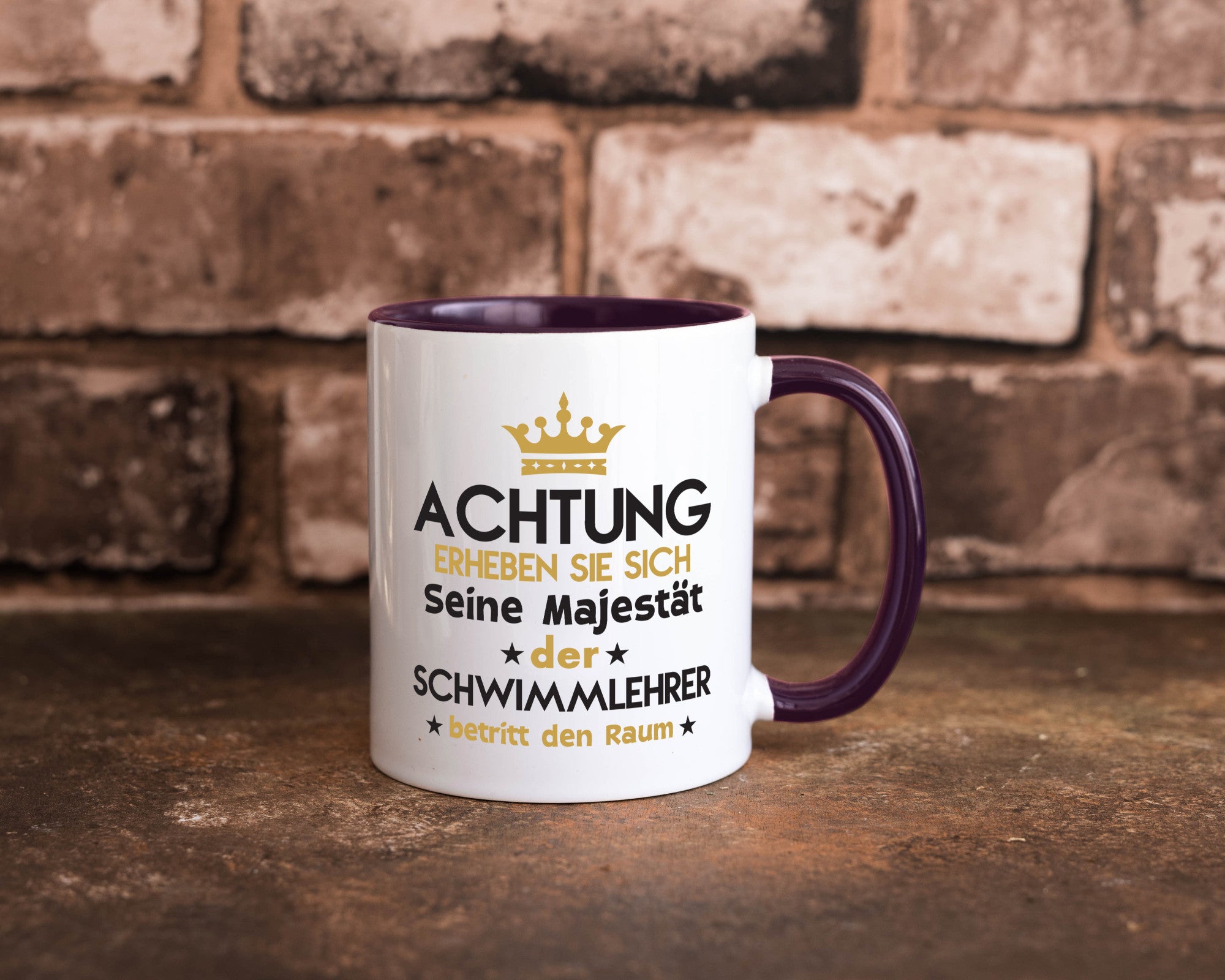 Seine Majestät Schwimmlehrer | Lehrer Schüler schwimmen Geschenkidee Humor Tasse