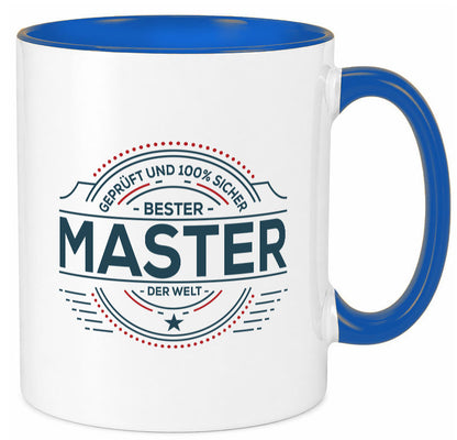 Geprüft und sicher: Master | Universität Student lustig Humor Geschenkidee