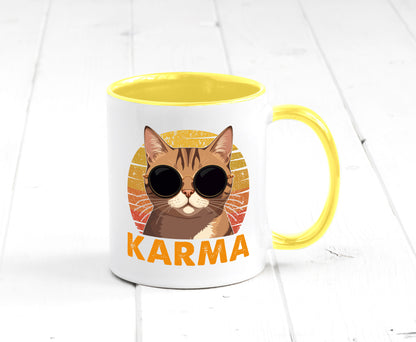Vintage Katze | Karna Coole lustiger Spruch Geschenk Tierliebhaber Humor Tasse
