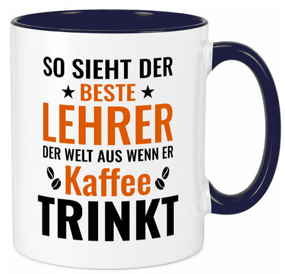 Kaffee trinkt: Lehrer | Schule Beruf Schüler Geschenk Arbeit Kollegen Büro