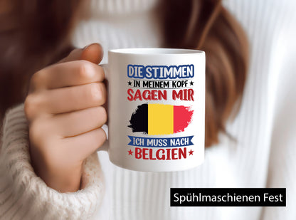 Belgien | Urlaub Stimmen in meinem Kopf Traumland lustiger Spruch Geschenk