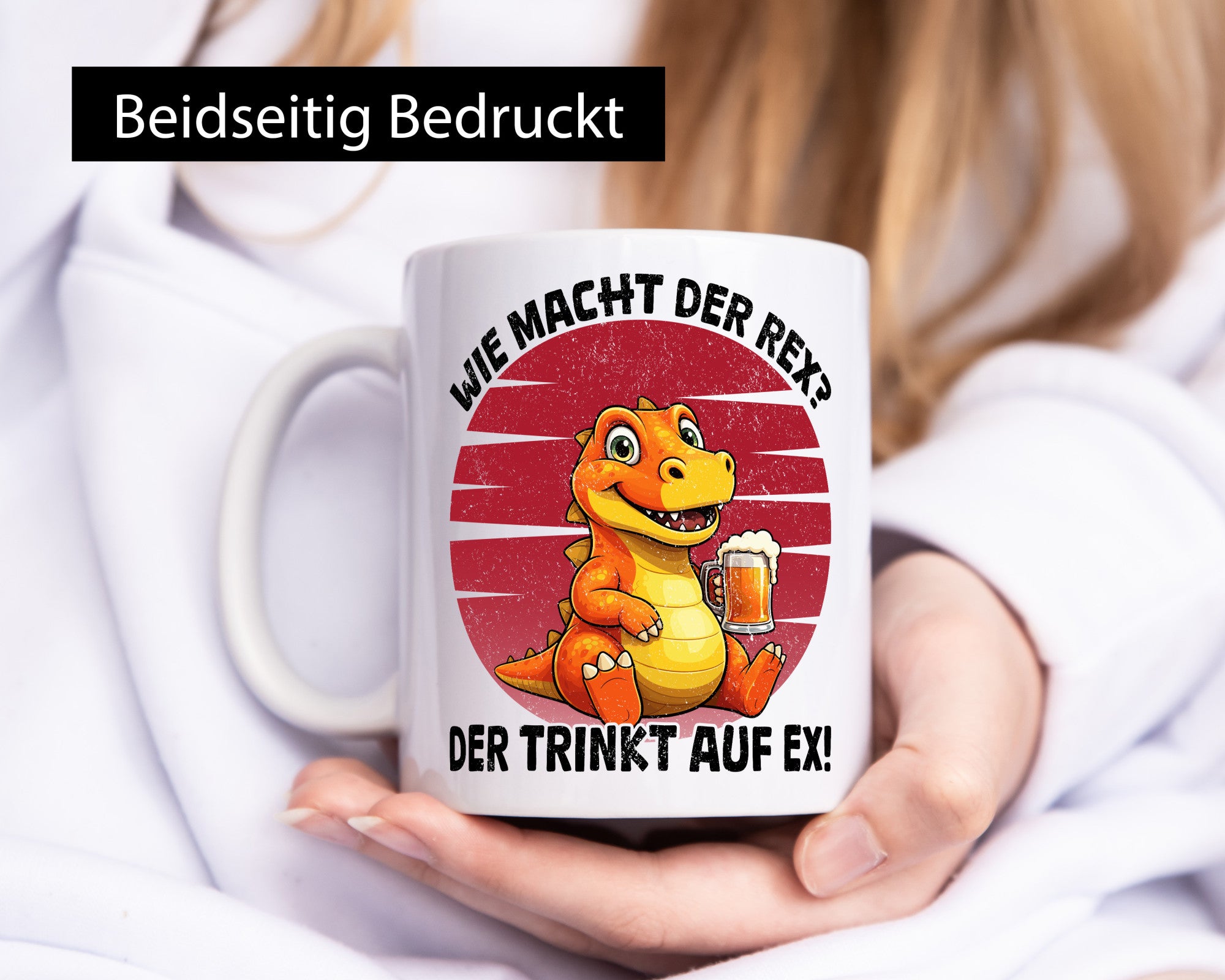 Wie macht der Rex trinkt auf ex | Bier T-Rex v2 lustiger Spruch Geschenk Humor