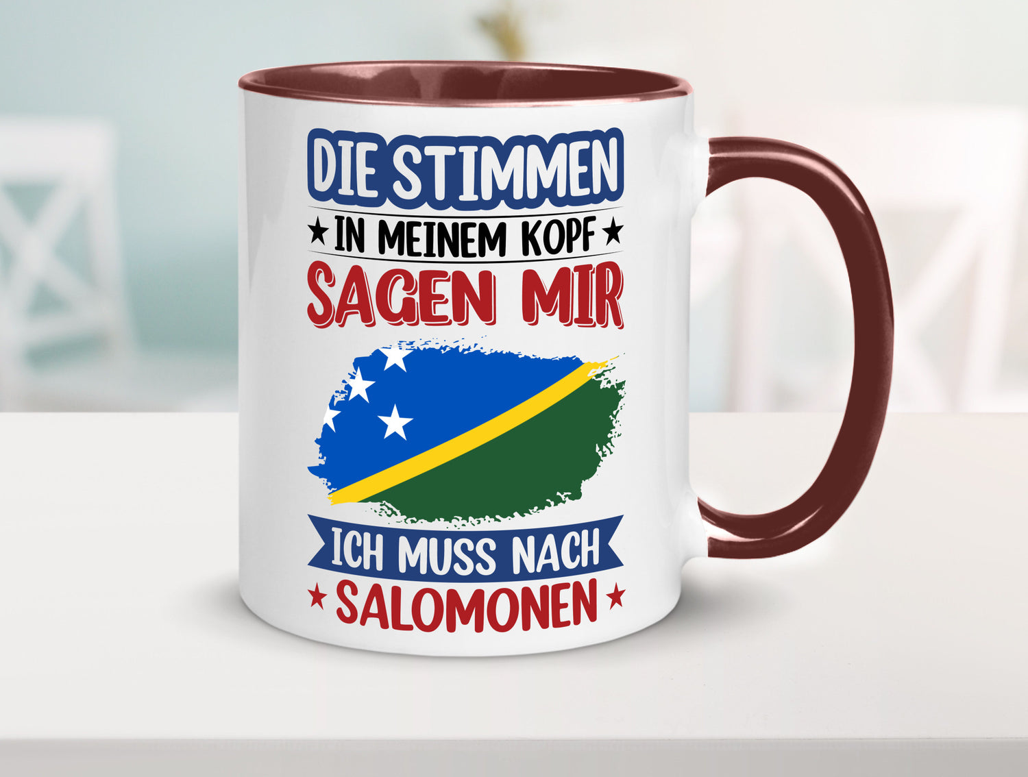 Salomonen | Urlaub Stimmen in meinem Kopf Traumland v2 Humor Geschenkidee Tasse