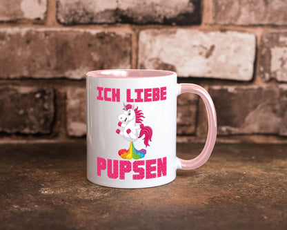 Ich liebe pupsen | Einhorn Pups lustiger Spruch Humor Geschenkidee Tasse