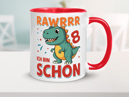 8. Geburtstag | 8 Jahre Raw ich bin schon T-Rex Geschenk Geschenkidee lustiger