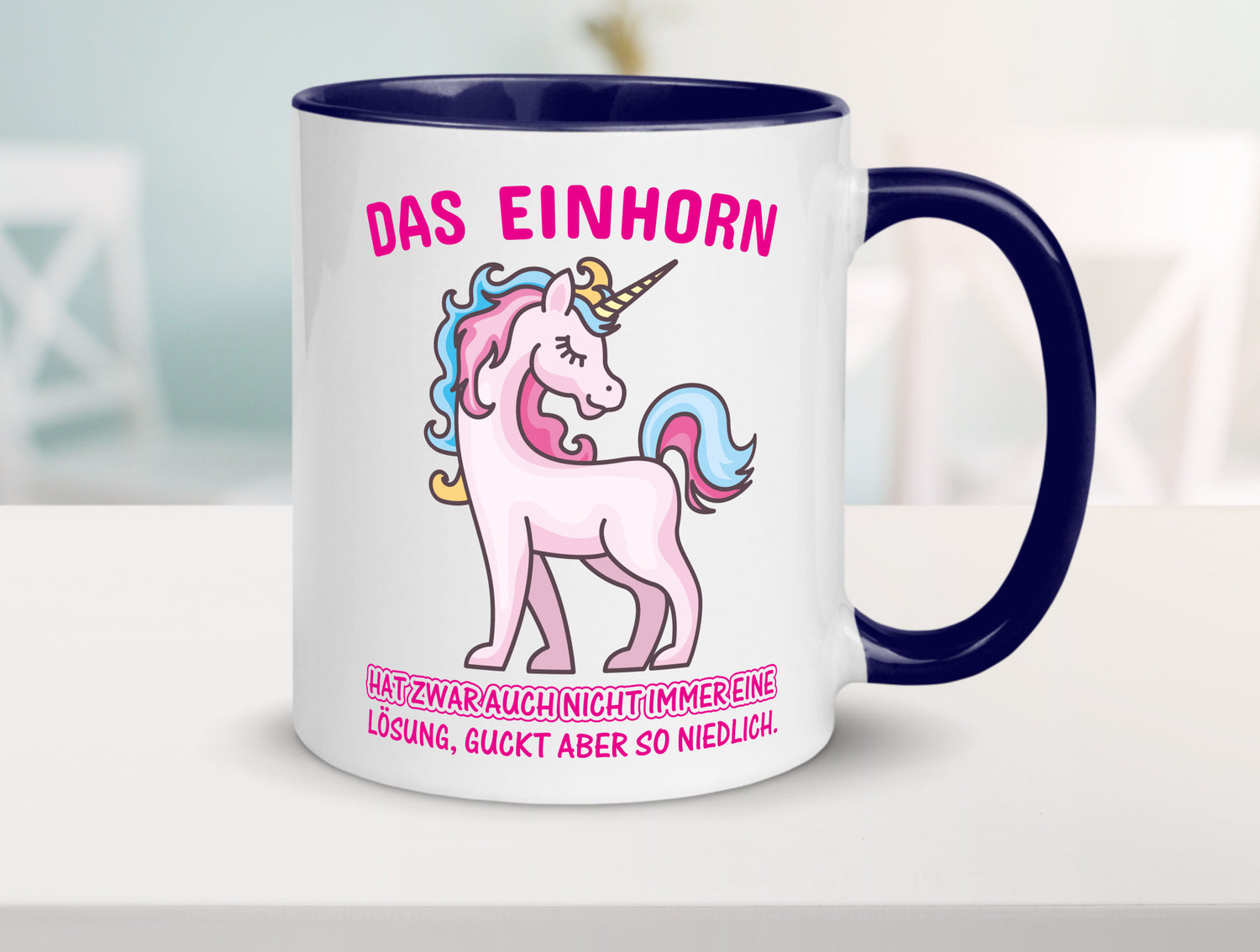 Niedliches Einhorn | lustige Tasse Frauen Mädchen lustiger Spruch Geschenk
