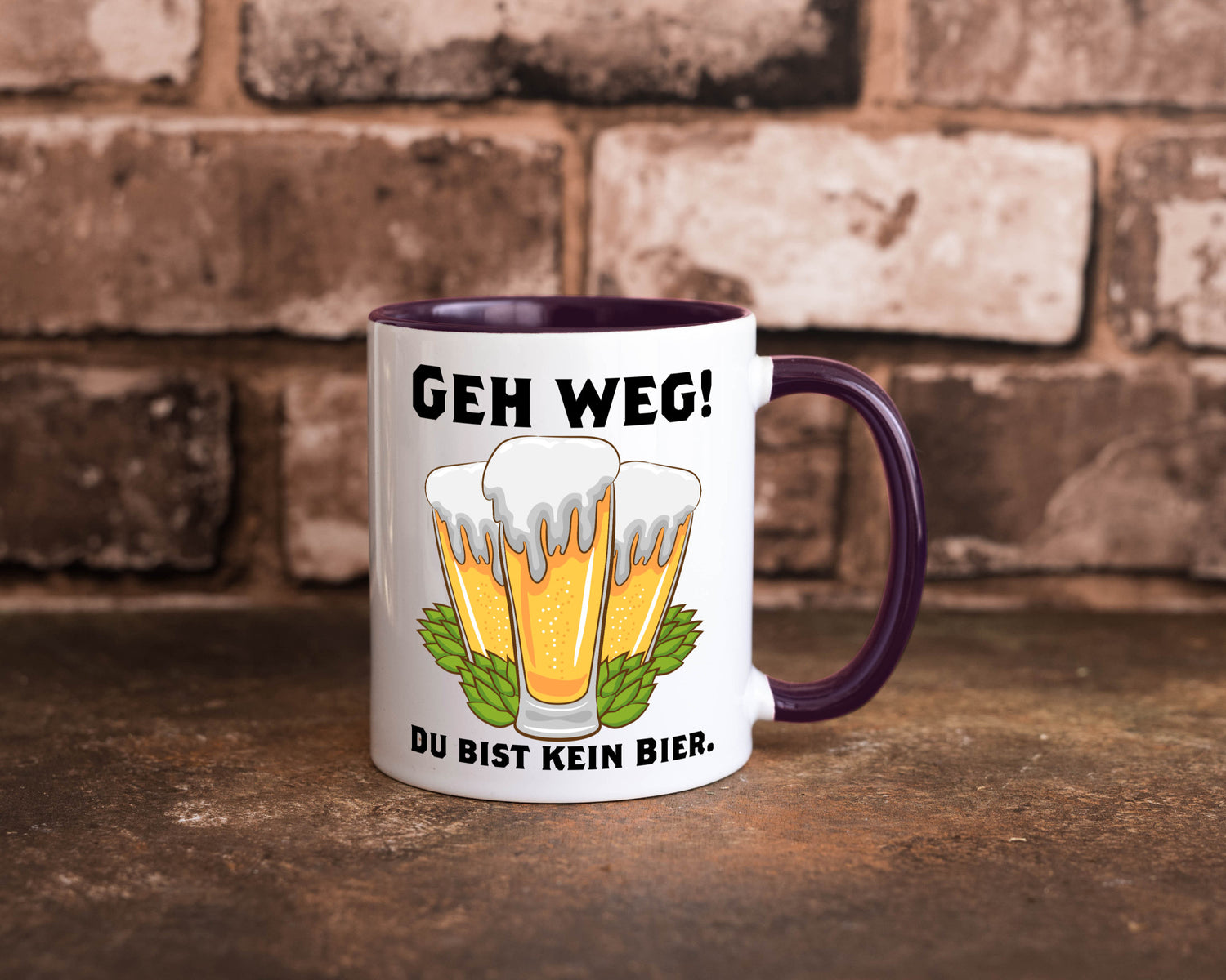 Geh weg du bist kein Bier | bierliebhaber v2 Humor Geschenkidee Tasse