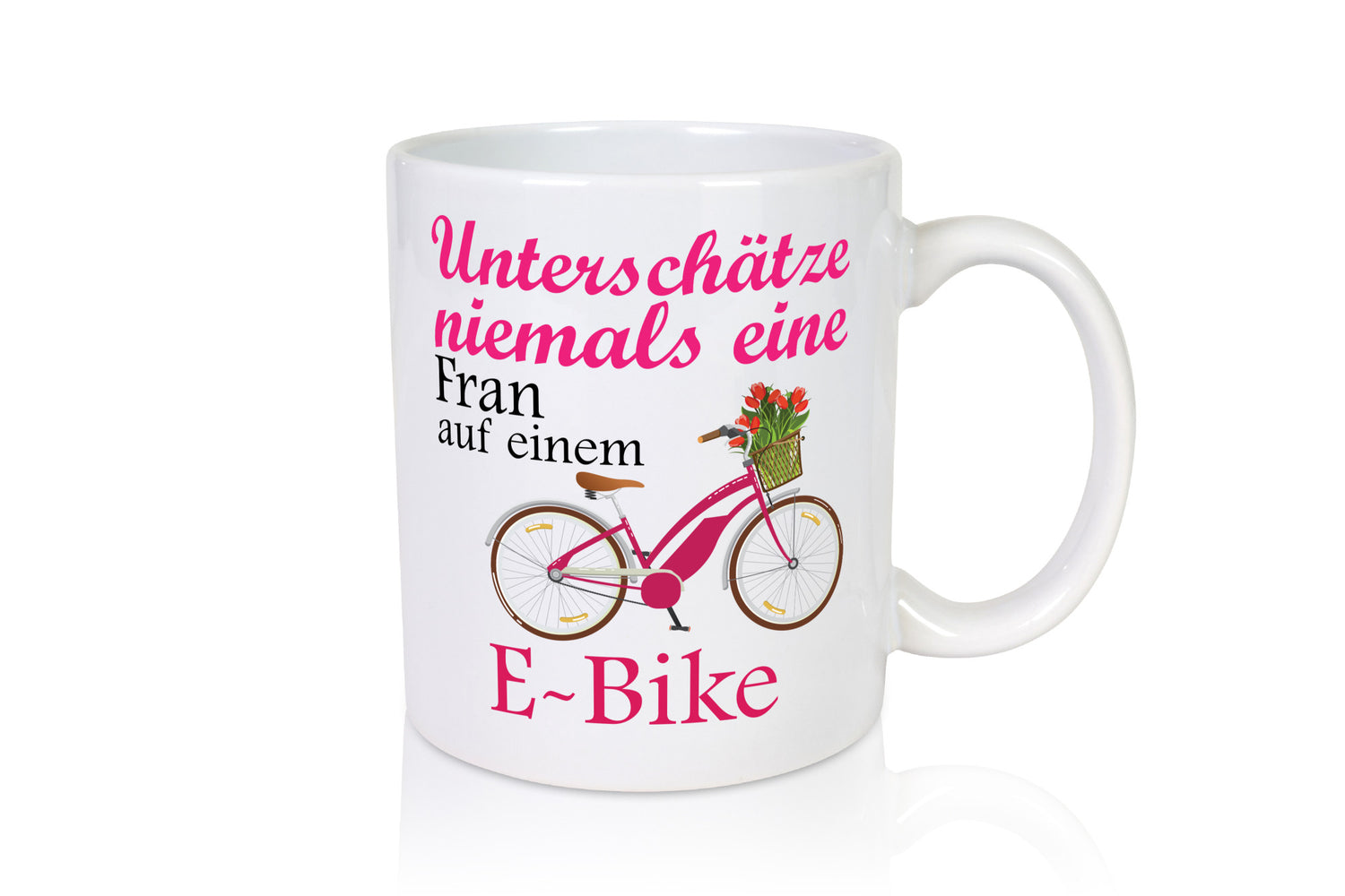 Unterschätze niemals eine Frau | E-Bike Sport Rad fahren lustig Humor