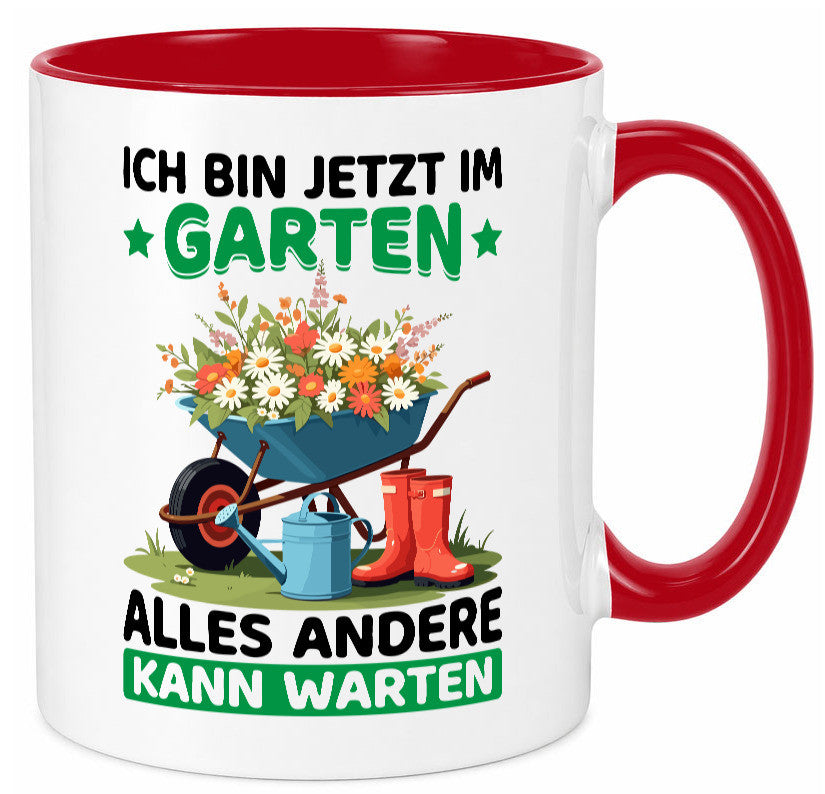 Im Garten alles andere kann warten | Gärtner Gartenarbeit Geschenk Arbeit