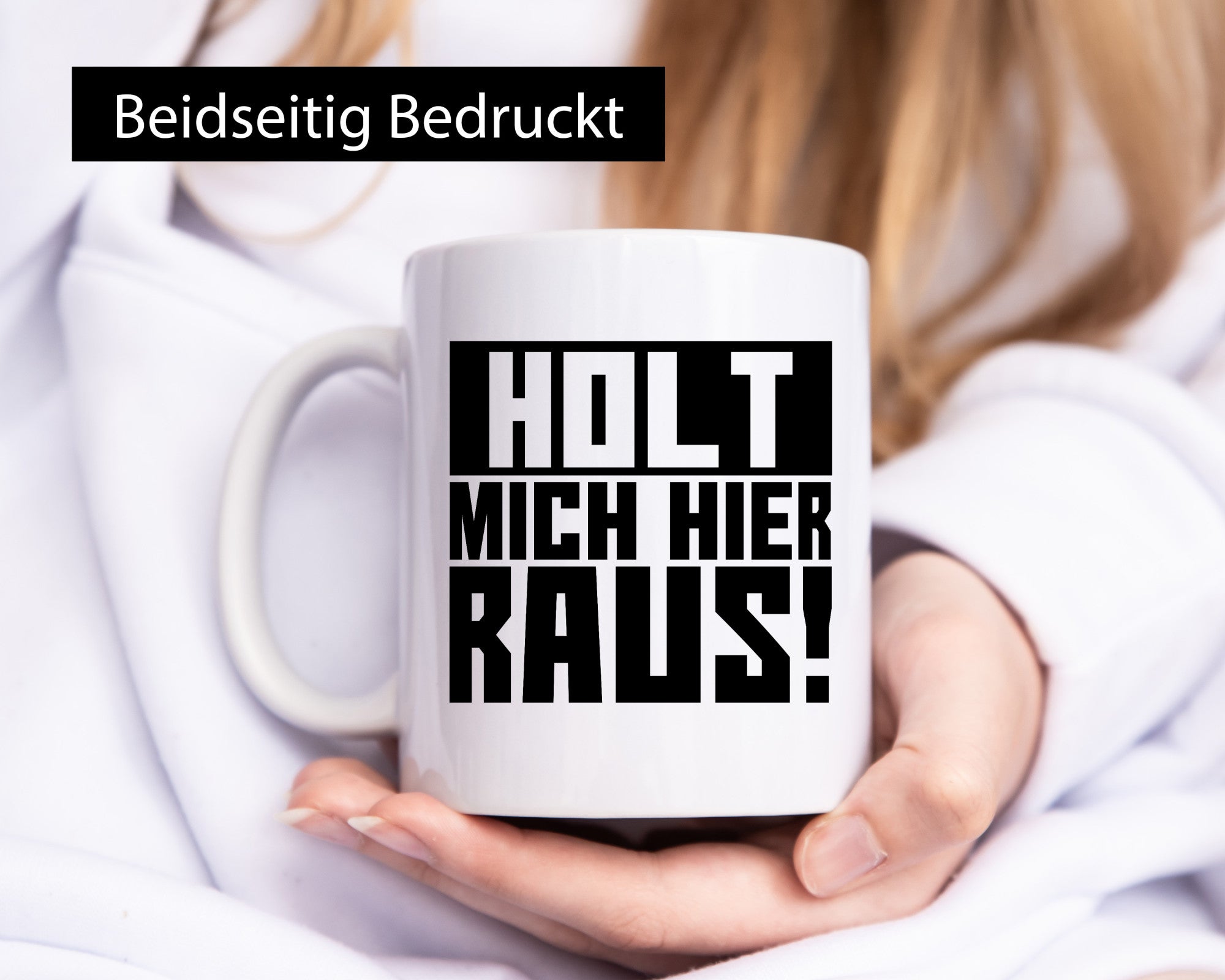 Holt mich hier raus | lustiger Spruch Arbeit Büro Job Geschenk Kollegen Tasse