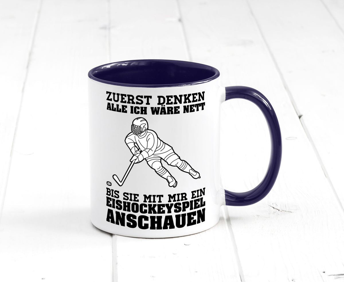 Eishockeyspiel | Eishockeyfan Tasse Eishockeyspieler Humor Geschenkidee