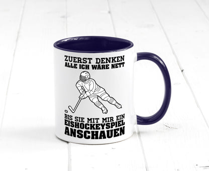 Eishockeyspiel | Eishockeyfan Tasse Eishockeyspieler Humor Geschenkidee