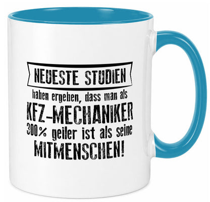 Neuste Studien: KFZ-Mechaniker | Werkstatt Mechaniker Geschenkidee Humor Tasse