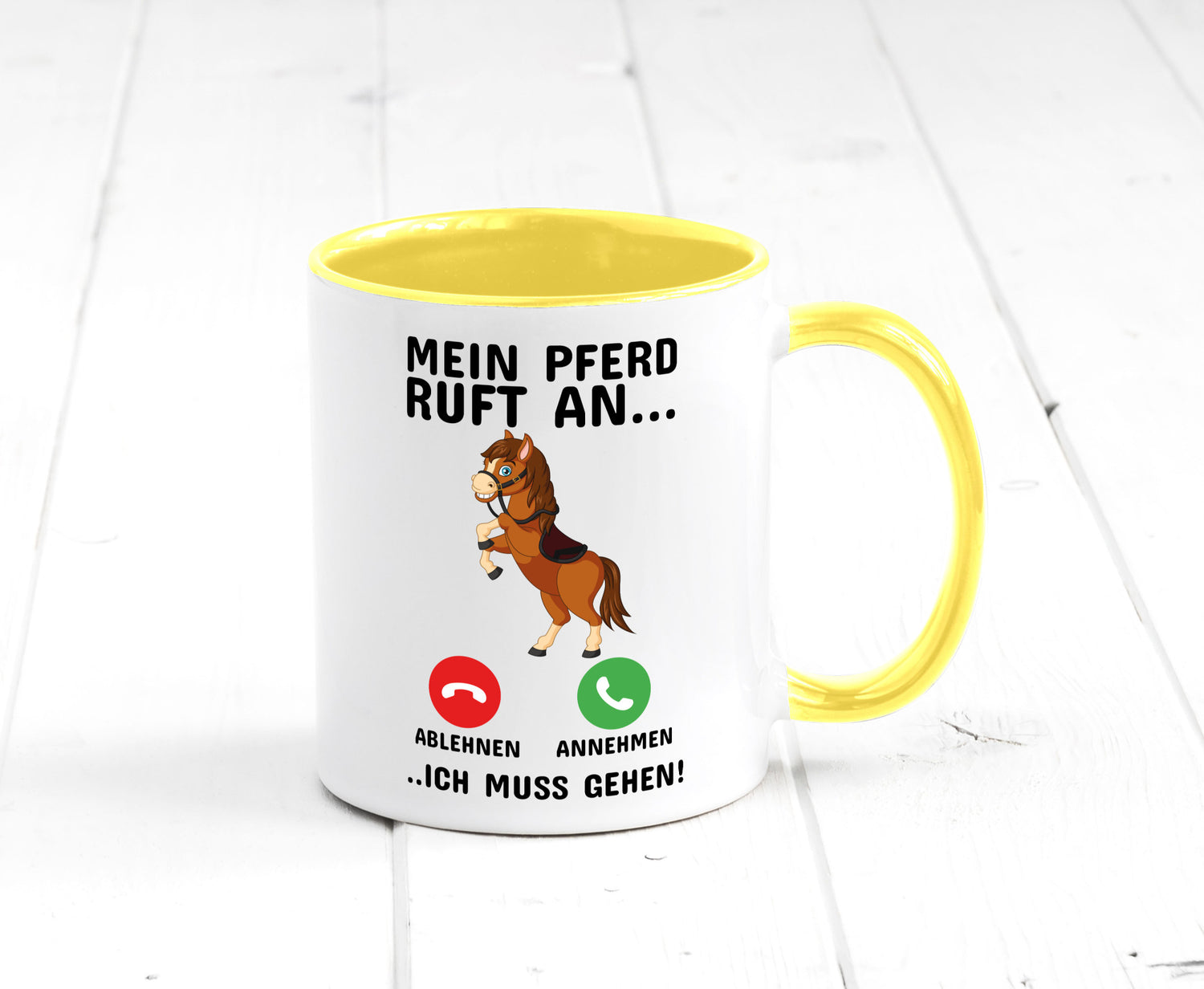 Mein Pferd ruft an Humor Geschenkidee Tasse