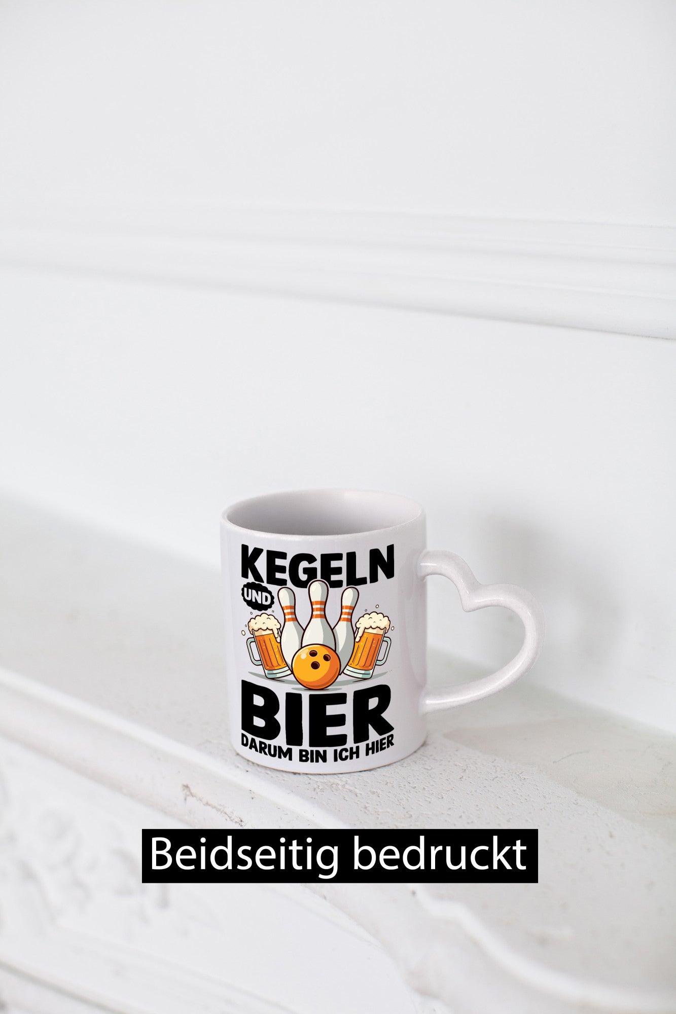 Kegeln und Bier darum bin ich hier | Bowling lustig Humor Geschenkidee Geschenk