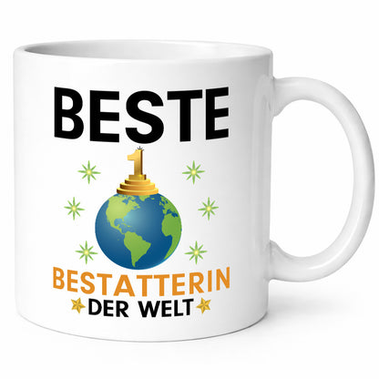 Welt Beste Bestatterin | Bestattung Totengräberin Geschenkidee Humor Tasse