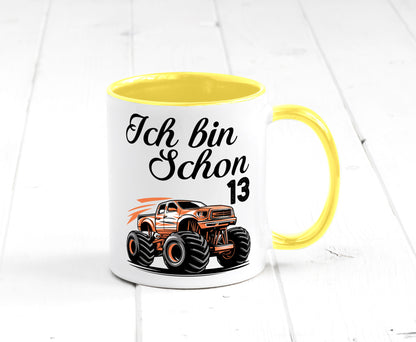13. Geburtstag | Monster truck 13 Jahre Geschenkidee Humor Tasse
