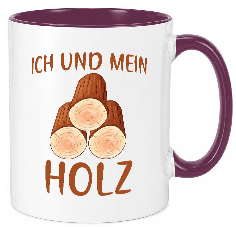 Ich und mein Holz | liebhaber Holzfäller lustiger Spruch Geschenk Humor Tasse