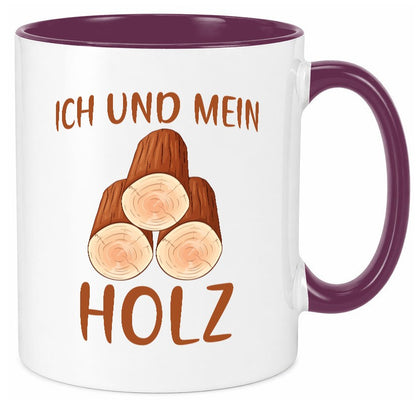 Ich und mein Holz | liebhaber Holzfäller lustiger Spruch Geschenk Humor Tasse