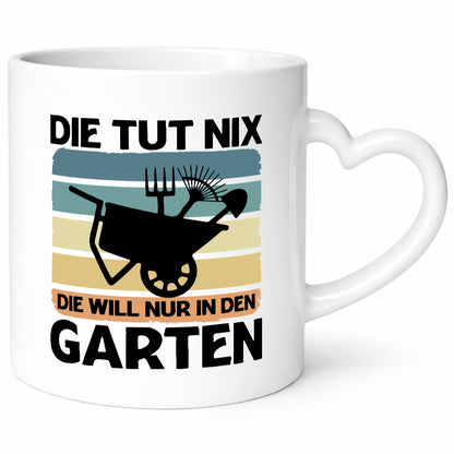 Die tut nix will nur in den Garten | Gärtnerin Geschenk Humor Geschenkidee