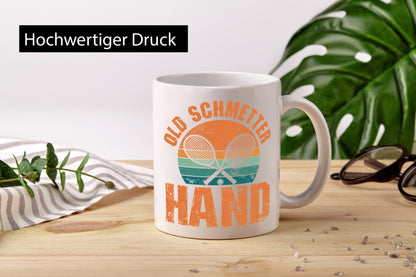 Old Schmetter Hand | Tennis Spieler Sport Geschenkidee Humor Tasse