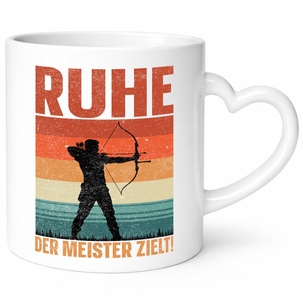 Ruhe der meister Zielt | Bogensport Bogenschütze Humor Geschenkidee Tasse