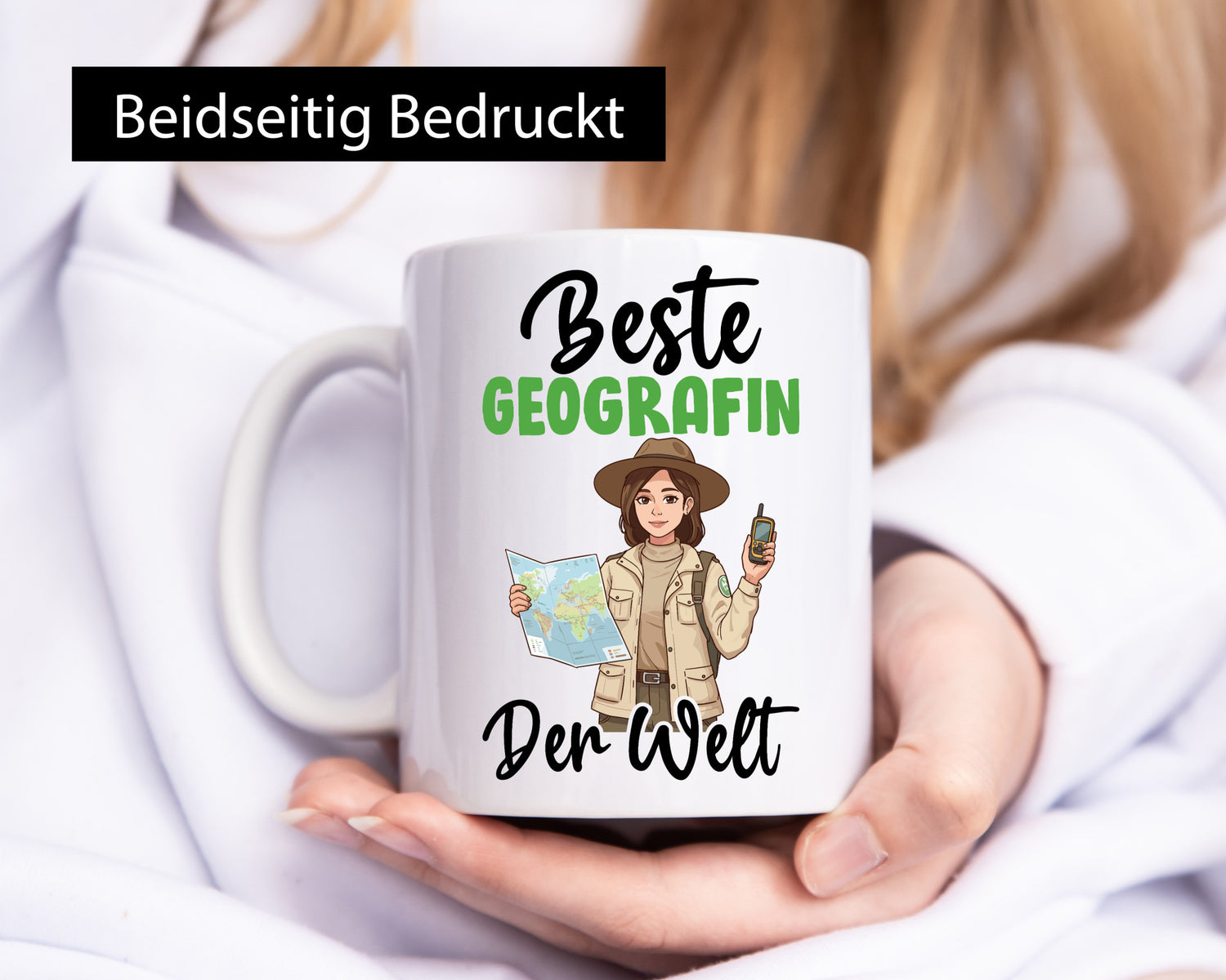 Beste Geografin | Geografie v2 Humor Geschenkidee Tasse