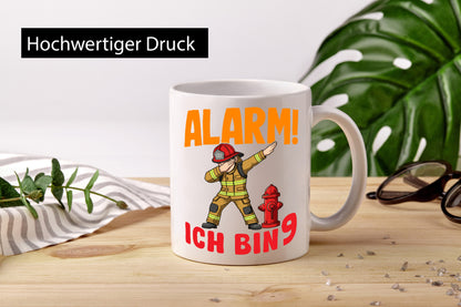 9. Geburtstag | 9 Jahre Feuerwehr Junge lustig Geschenkidee Geschenk Tasse