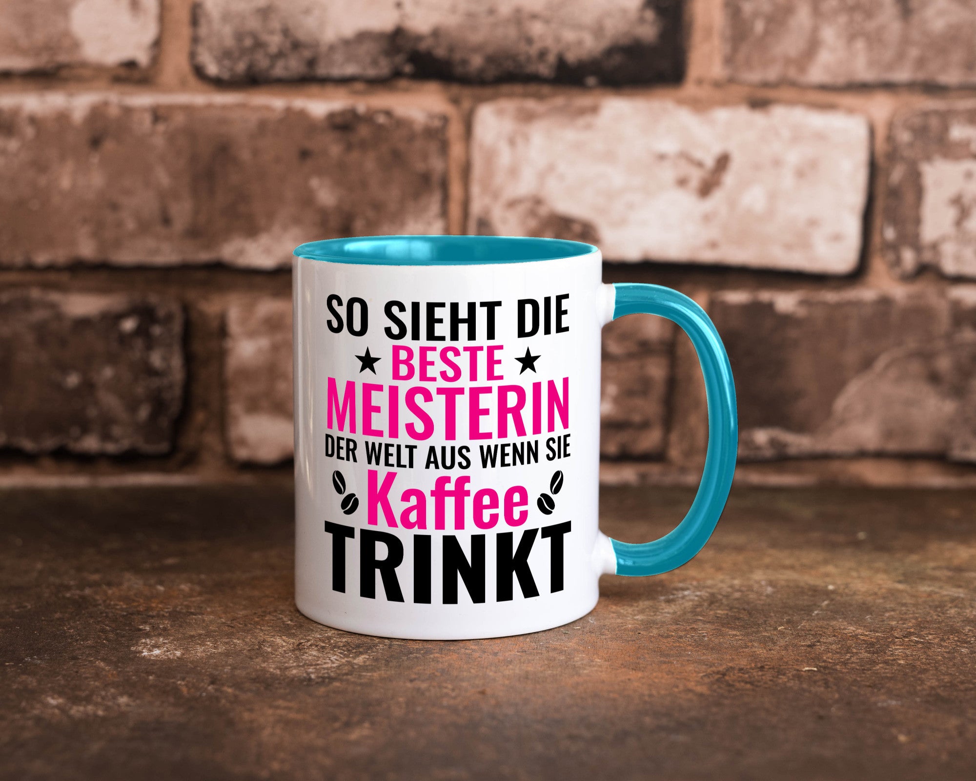 Kaffee trinkt: Meisterin | Meisterbrief Humor Geschenkidee Tasse