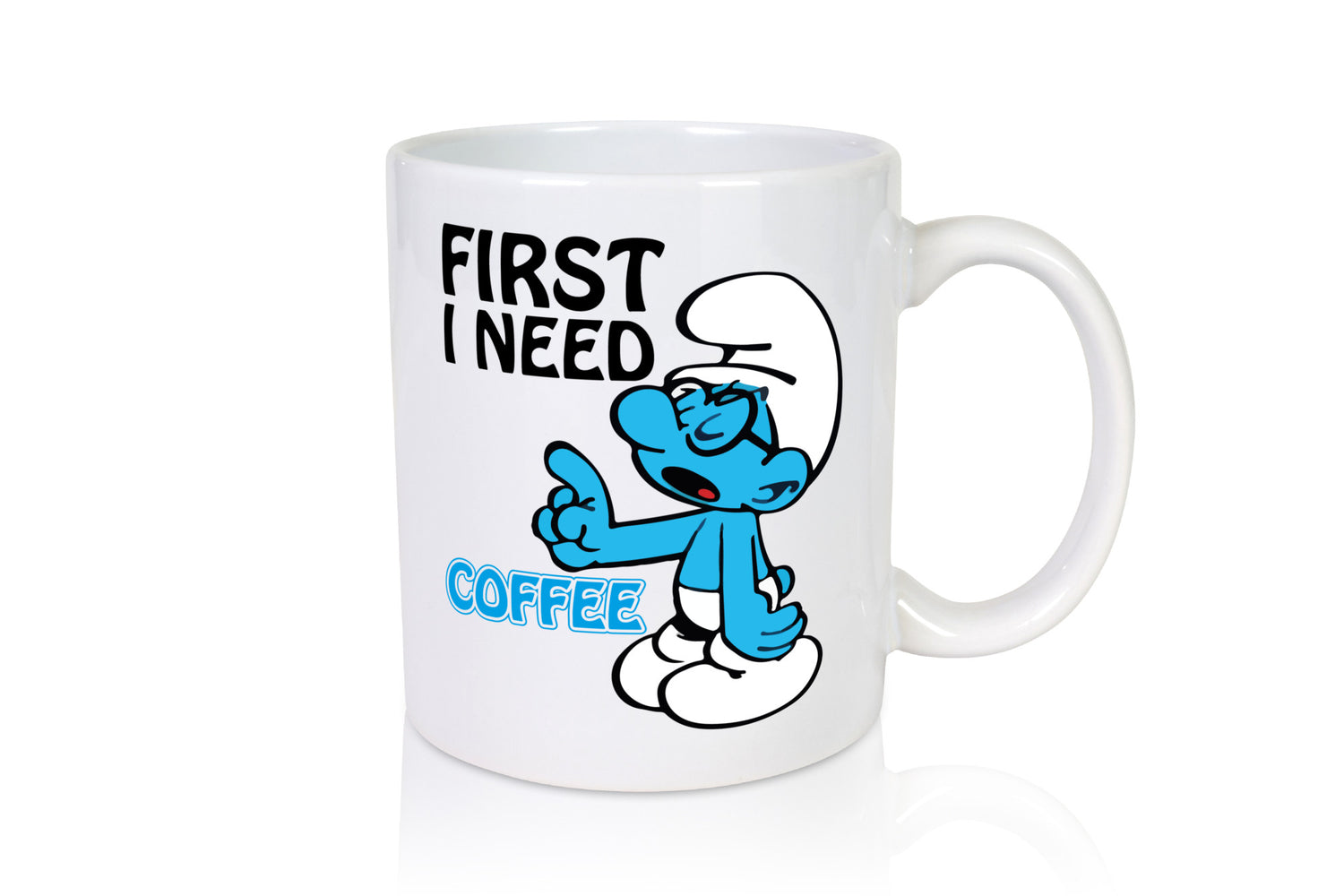 I need a Coffee v2 lustiger Spruch Geschenk Humor Geschenkidee Tasse